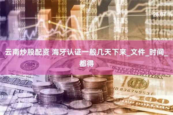 云南炒股配资 海牙认证一般几天下来_文件_时间_都得
